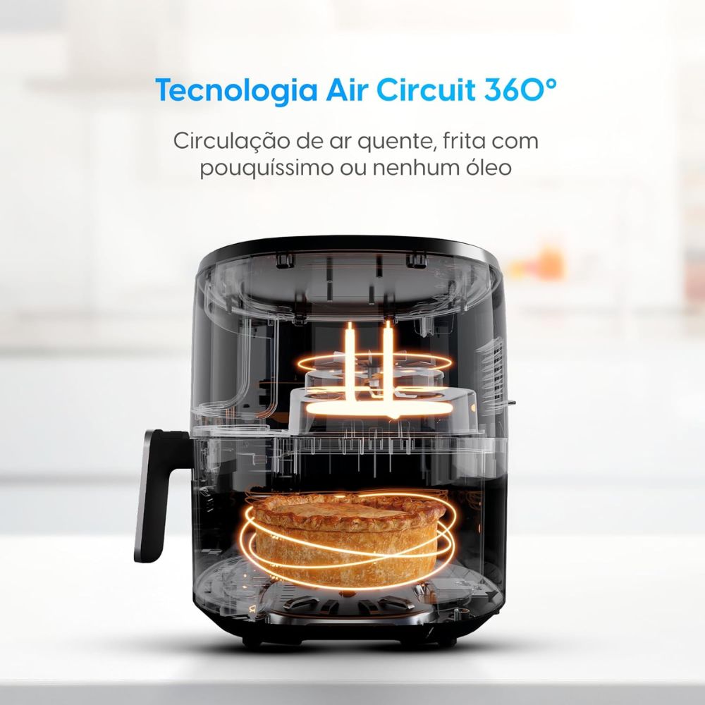 Fritadeira Airfryer Elgin Space AFC50 5L Preta 220V