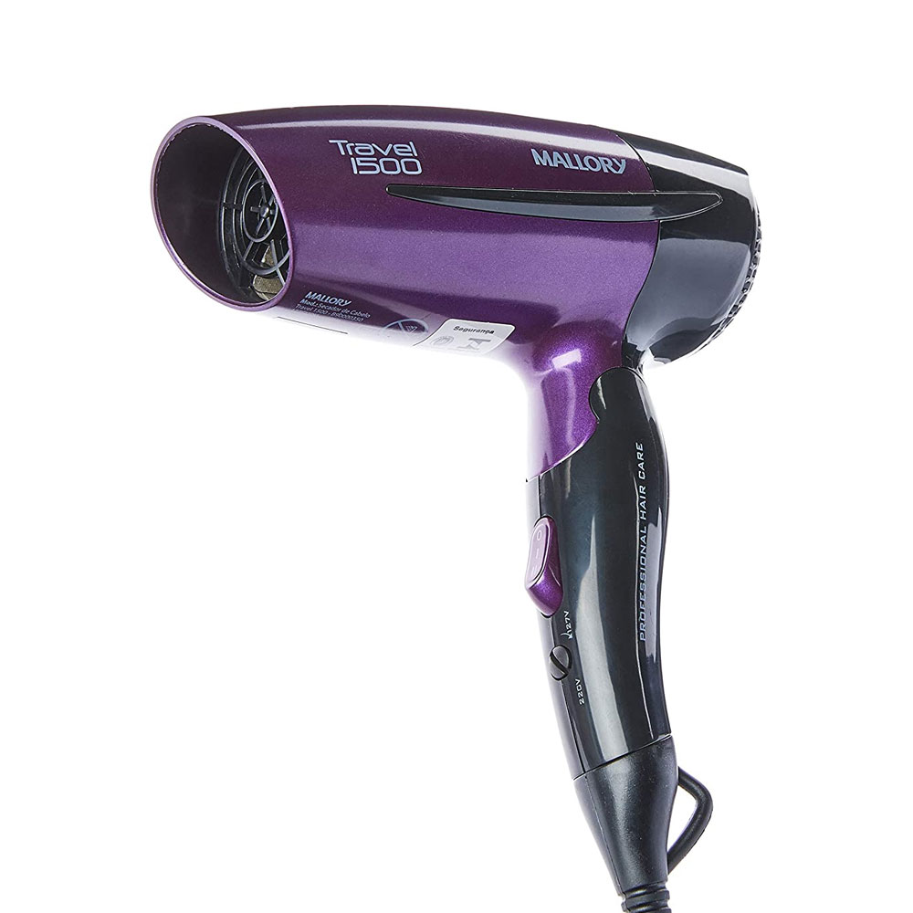 Secador de Cabelo Mallory Travel 1500 Roxo - 220w