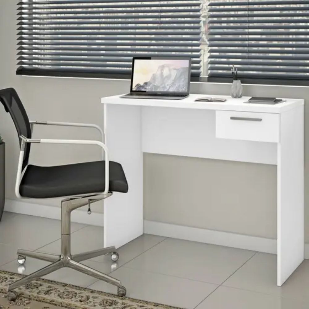 Mesa de Escritório Notável 90cm 1 Gaveta Office NT 2000 Branco New