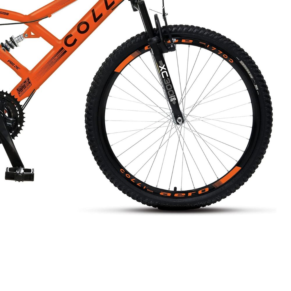 Bicicleta Colli GPS DP Aro 26 21M Laranja Neon