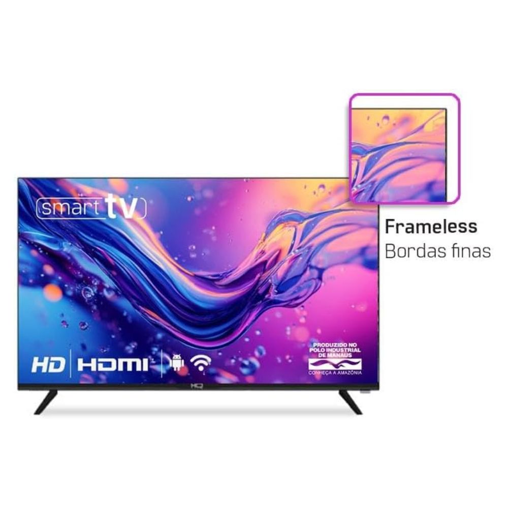 Smart TV HQ Screen 32 Polegadas Android Wi-Fi/Bluetooth
