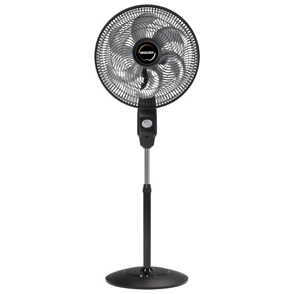 Ventilador Mallory Coluna Eolo Preto e Grafite 40 cm