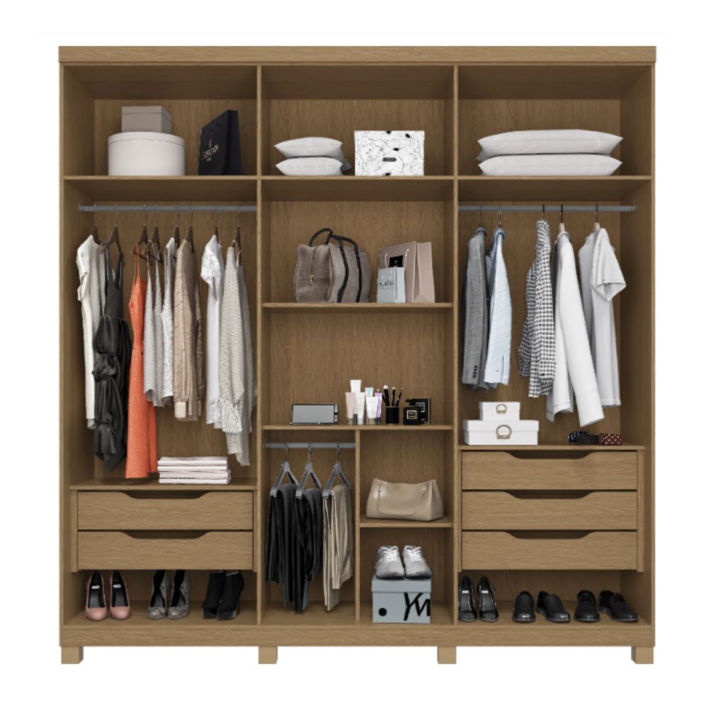 Guarda Roupa Rimo New Honduras 6 Portas Jequitibá/OffWhite