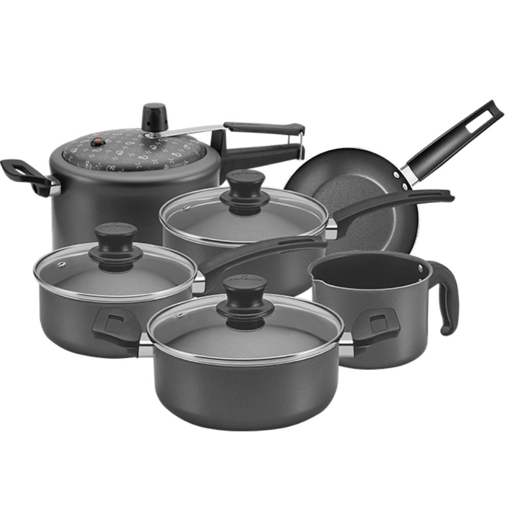 Conjunto de Panela 6pcs Panelux C/pan. de Pressao Magnific Graf