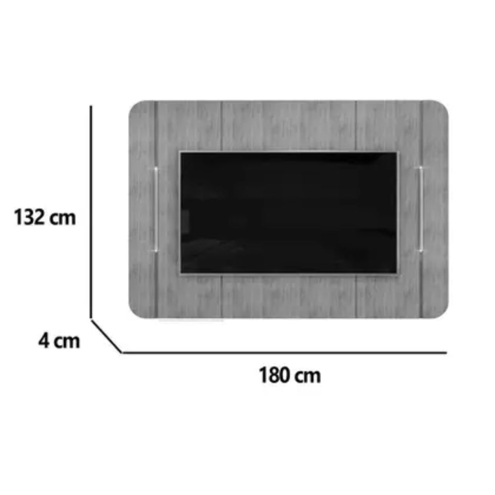 Home p/ TV até 65 Pol Adele c/ Led e Nichos 180x189cm Cedro/Bali - DJ Móveis