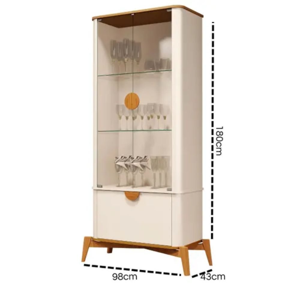 Cristaleira Bechara Buriti Off White/Nature