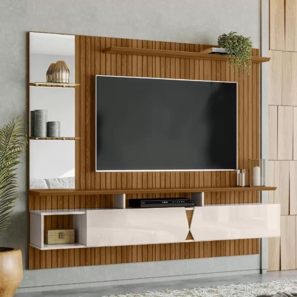 Painel Lukaliam Intense Freijo Ripado/Off White