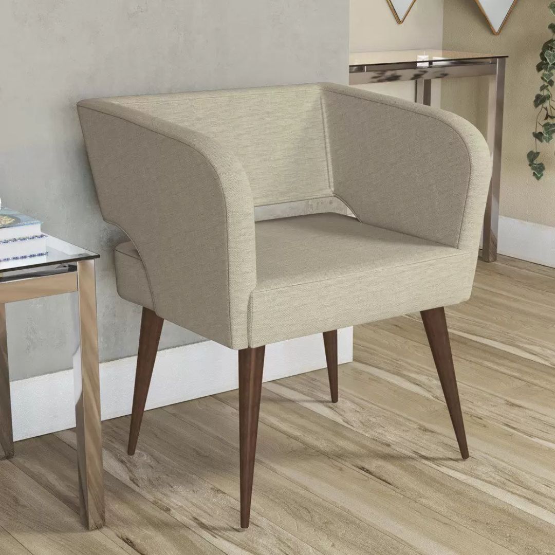 Poltrona Kappesberb Antara Tec A019 Linho Bege
