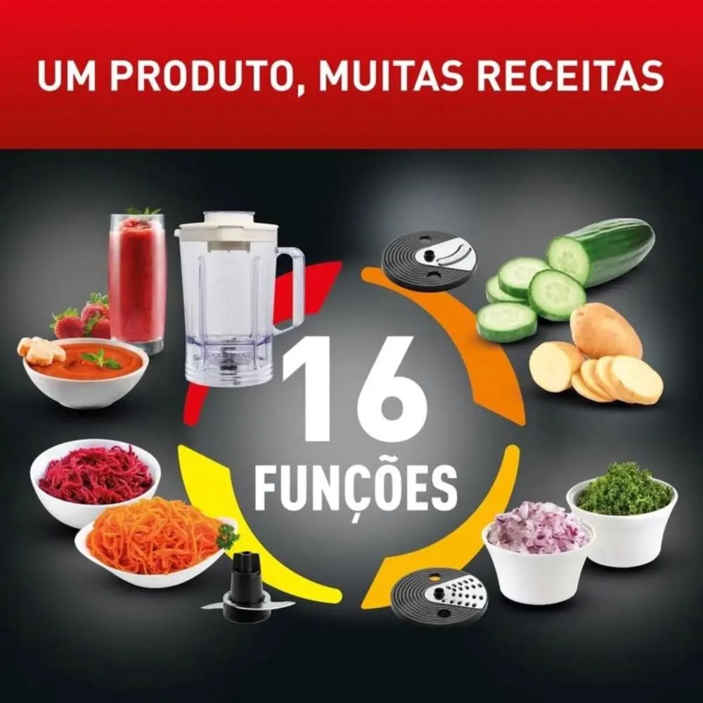 Multiprocessador Arno Multichef Food Marfim 16 Funções MP62