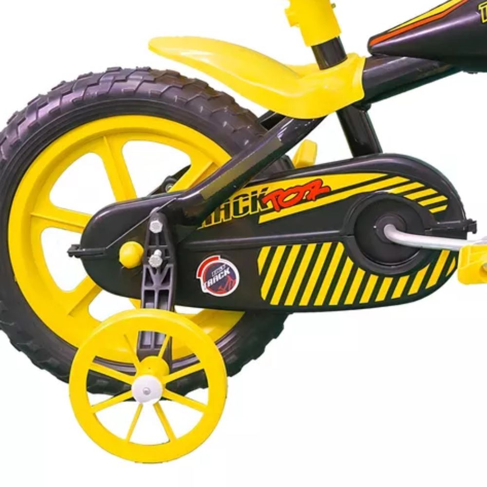Bicicleta Track Moto Bike Aro 12 Preta/Amarela