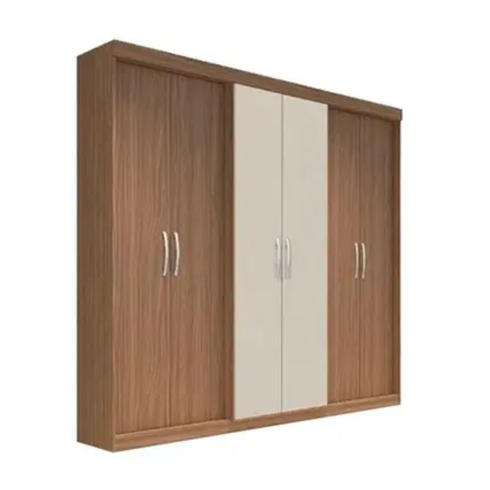 Guarda-Roupa Herval Casal 6 Portas e 2 Gavetas Nogueira/Off White