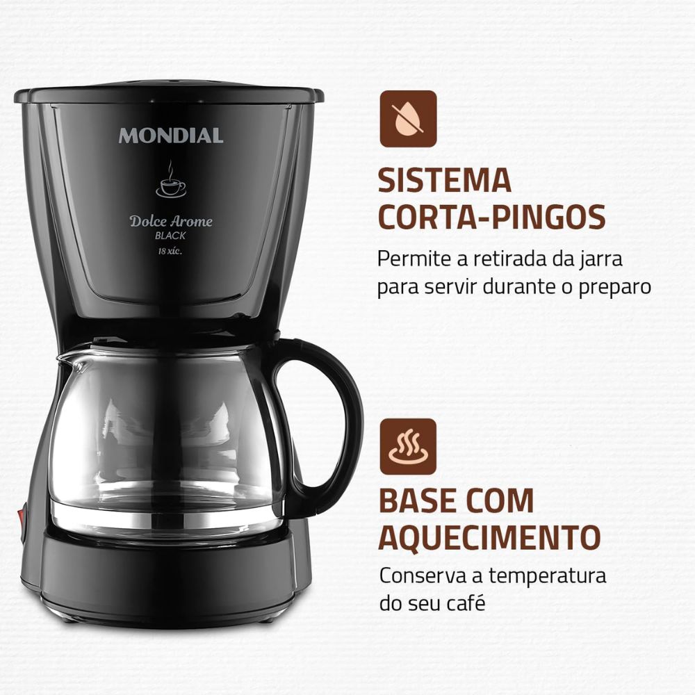 Cafeteira Mondial C-30-18X-FB Preta
