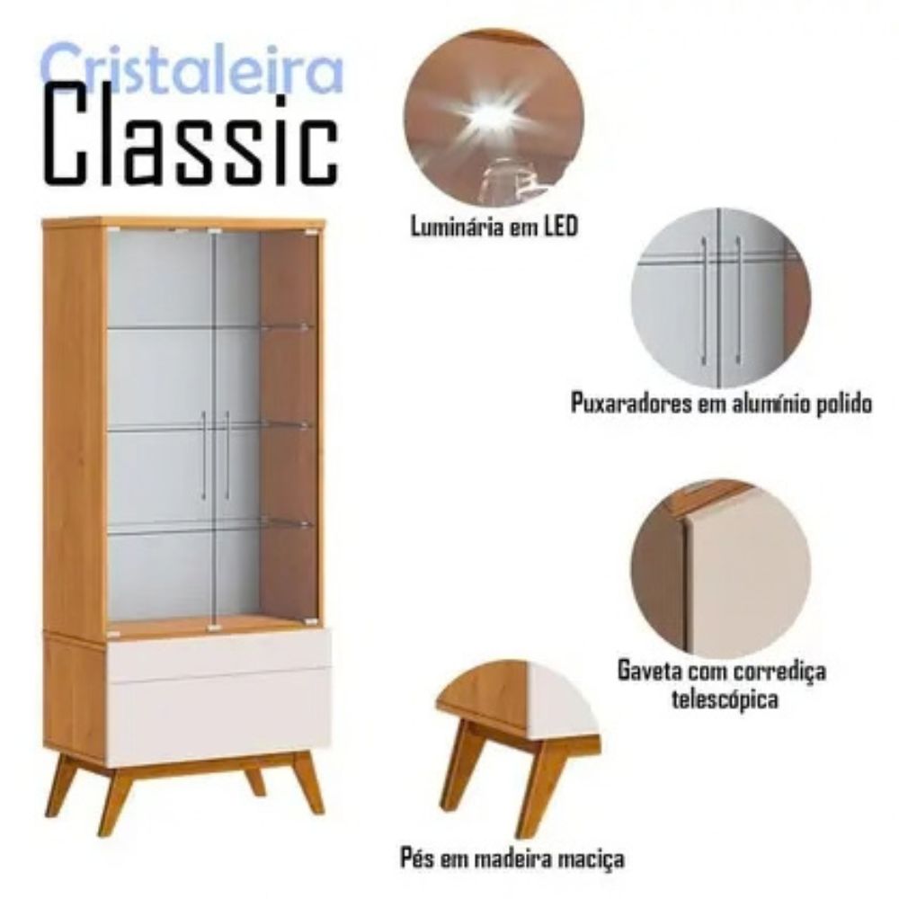 Cristaleira Classic Nature Off White - Imcal