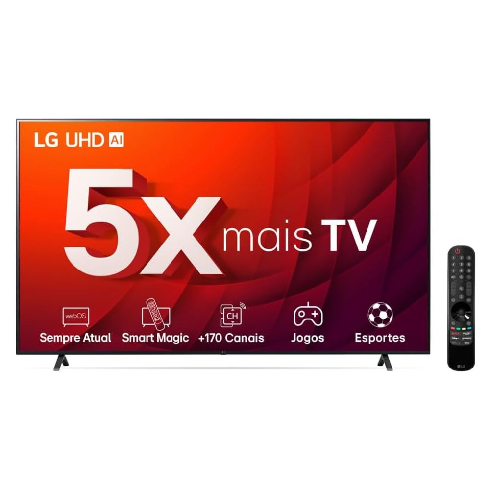 Smart TV 50” 4K Ultra HD LED LG Wi-Fi Bluetooth Alexa 3 HDMI IA 50UR8750PSA