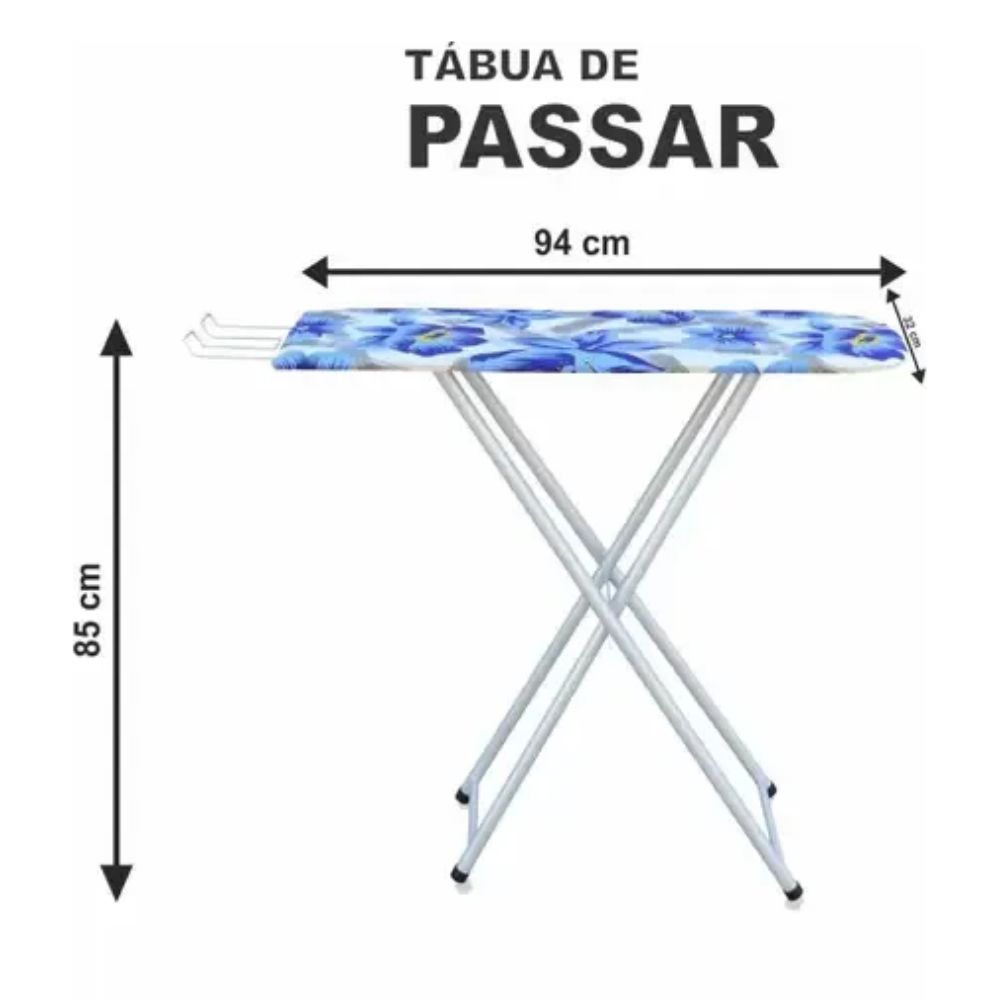 Tábua de Passar Aço Coelho Luxo Branca