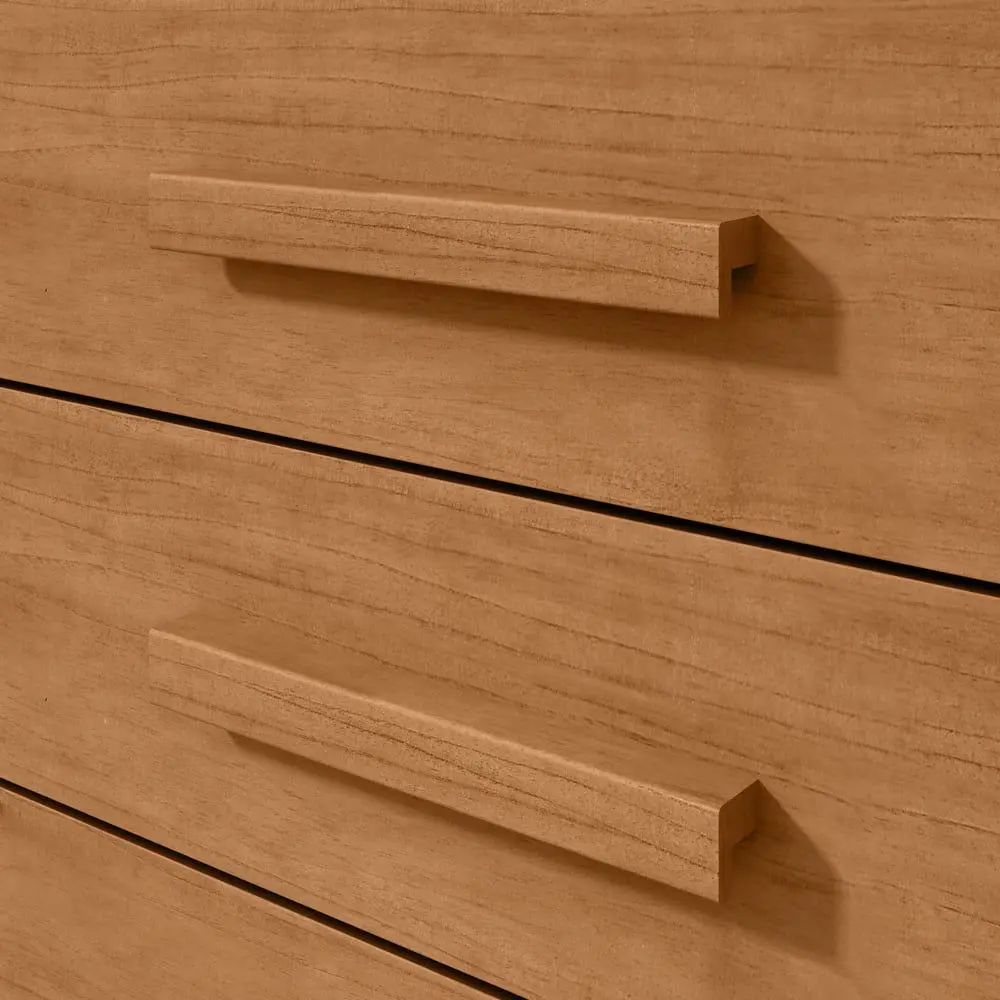 Cômoda Lopas Da Vinci 6 Gavetas 1 Porta Amêndoa Clean