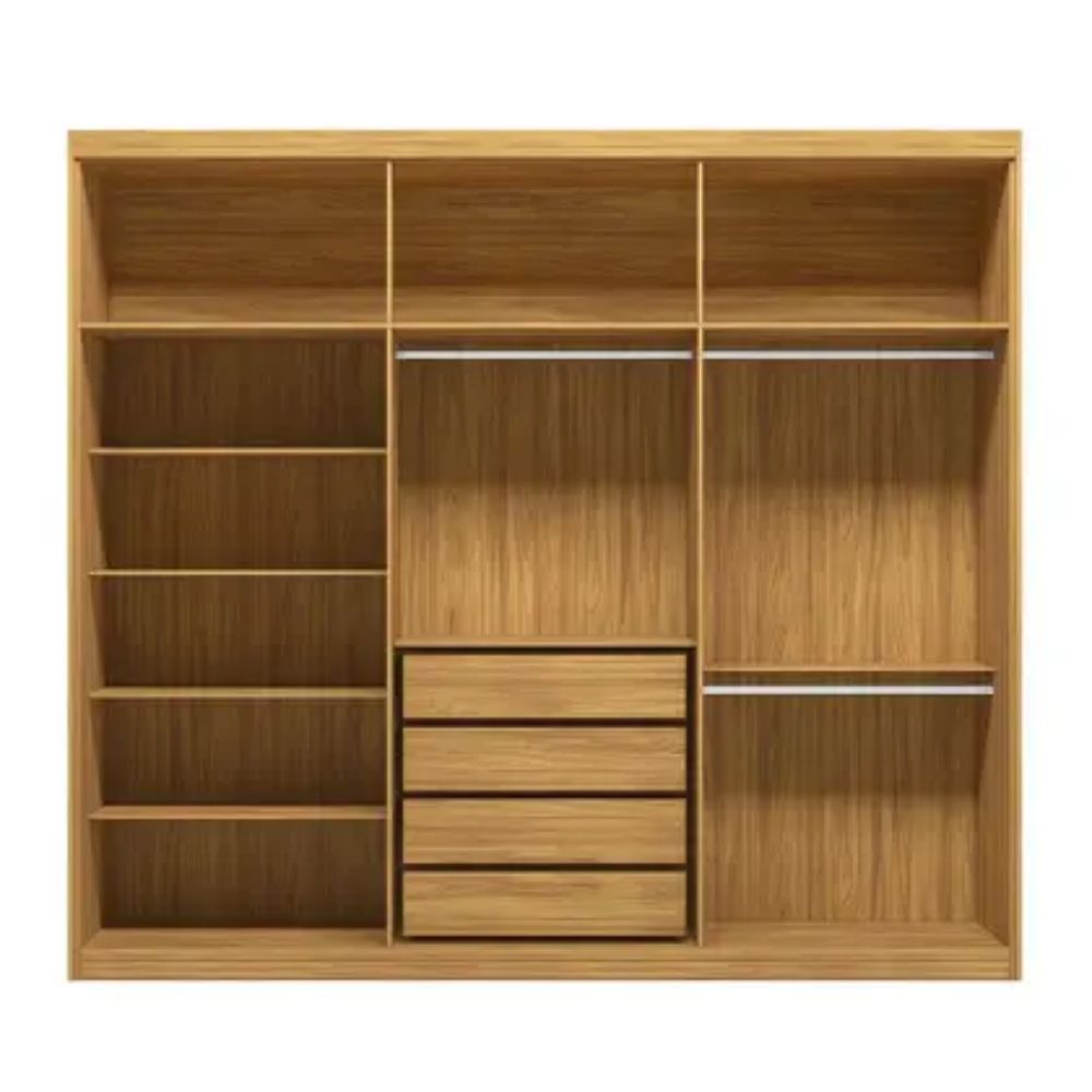 Guarda-Roupa Demobile Casal Venice 6 Portas 4 Gavetas Cinamon e Off White - Modern
