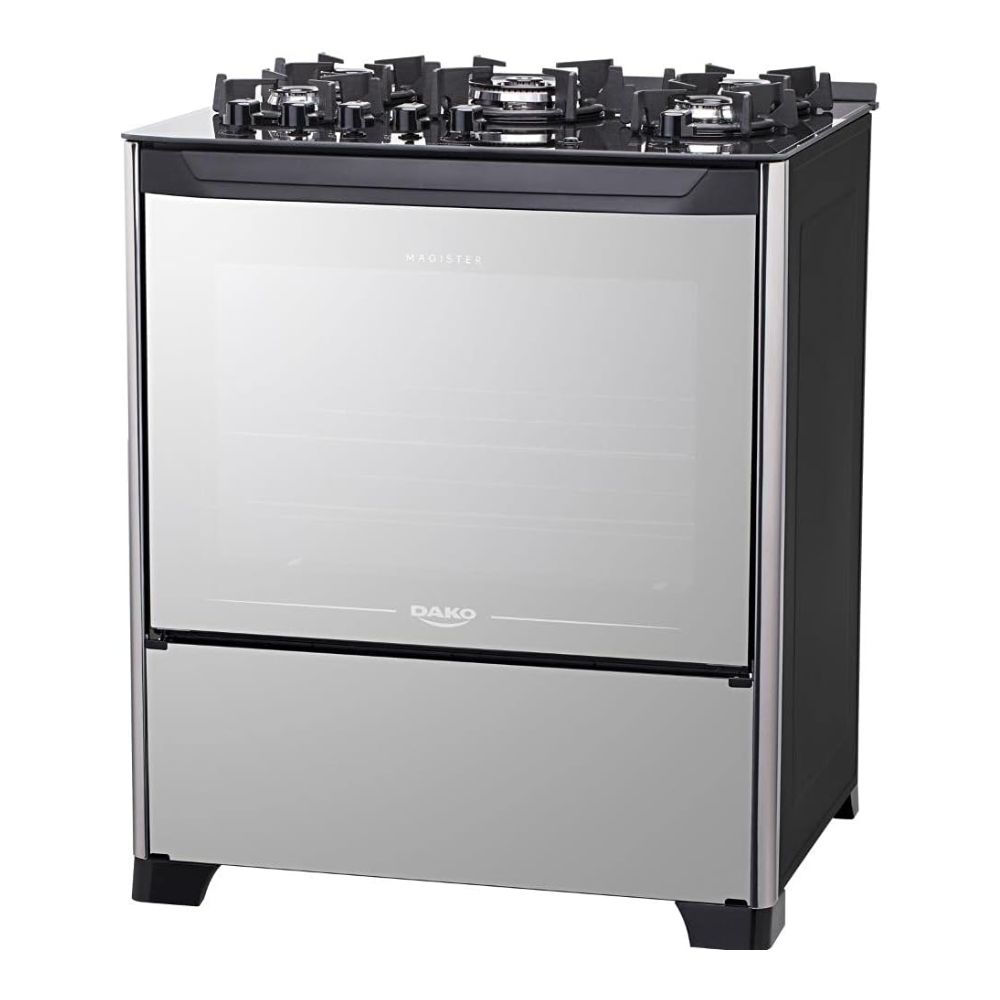 Fogão Atlas Magister Style Glass 5 Bocas Inox