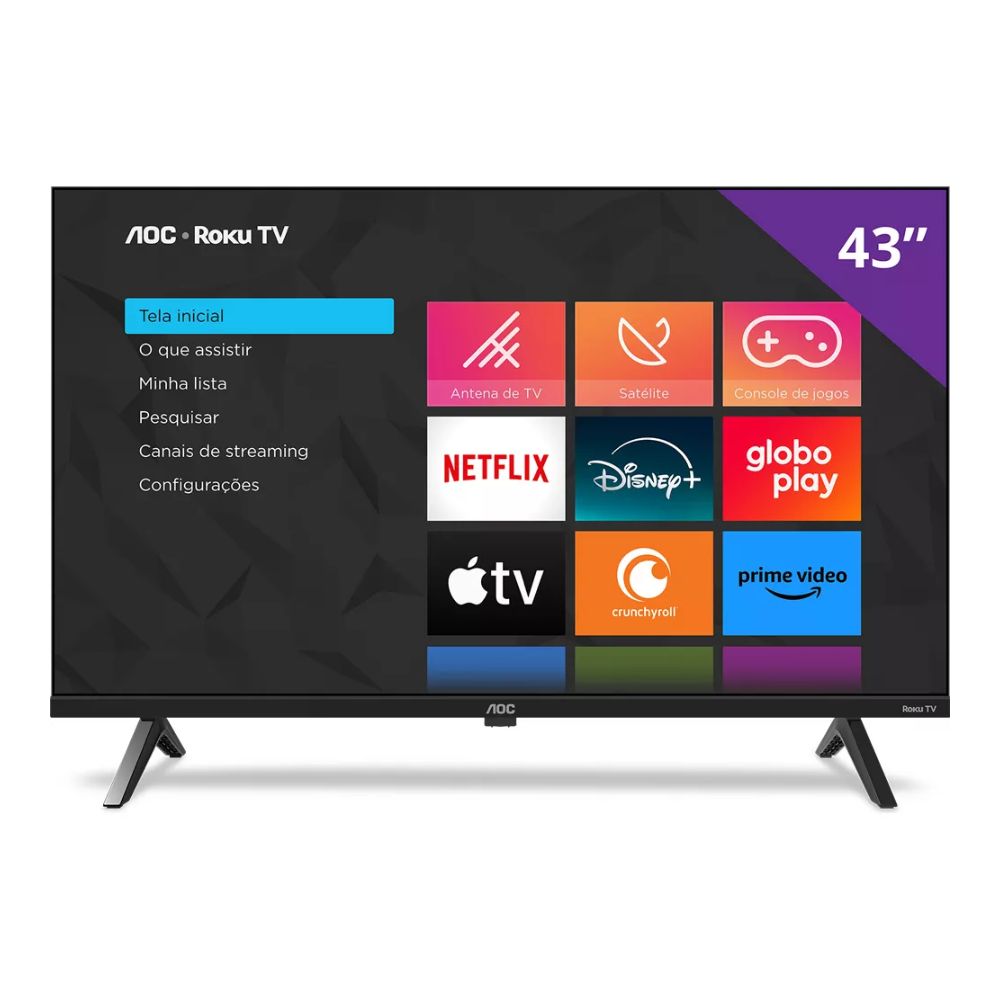 Smart TV AOC 43 Polegadas LED Roku 42S5045 Full HD Wi-Fi