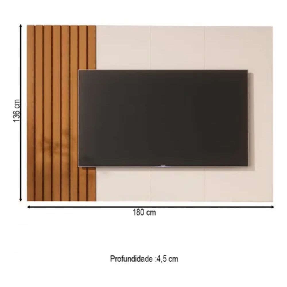 Painel Bechara Boto 1,8 Off White/Nature