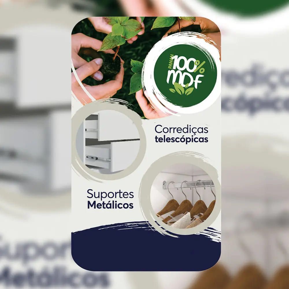 Guarda Roupa Panan Milena Com Espelho Interno 6 Portas Avelã