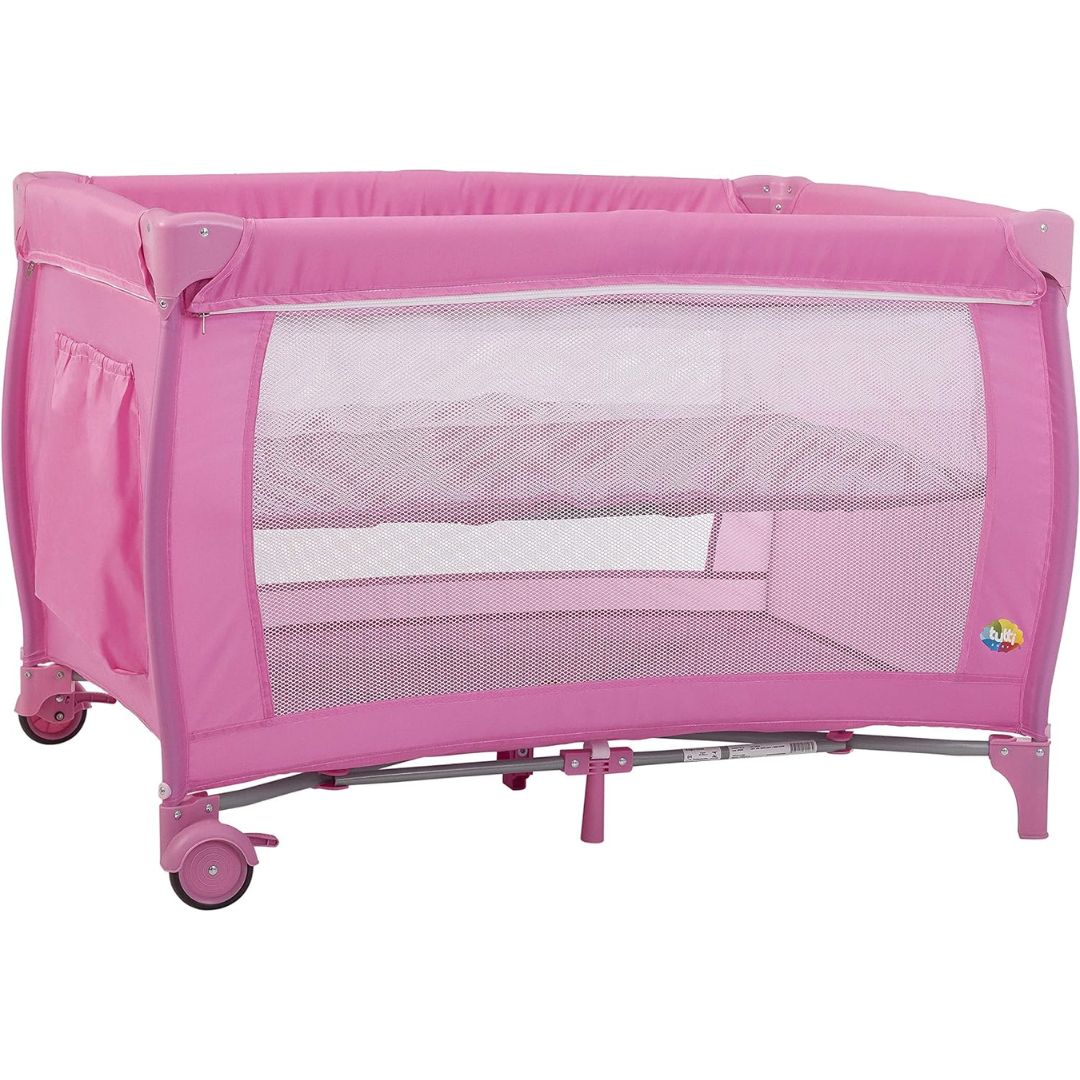 Berço Cercado Tutti Baby Rosa