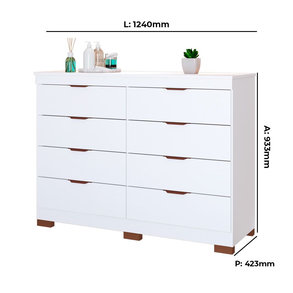 Cômoda Isadora 8 Gavetas