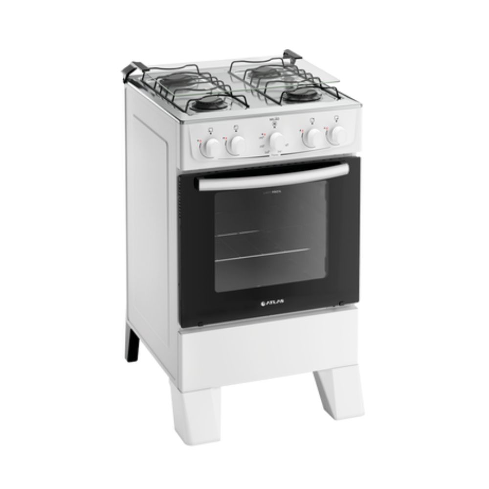 Fogão 4 Bocas com Mesa Inox Atlas Milão