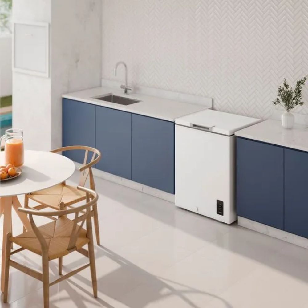 Freezer Horizontal Electrolux 141L Inverter Bivolt Uma Porta Branco (HB150) - Bivolt