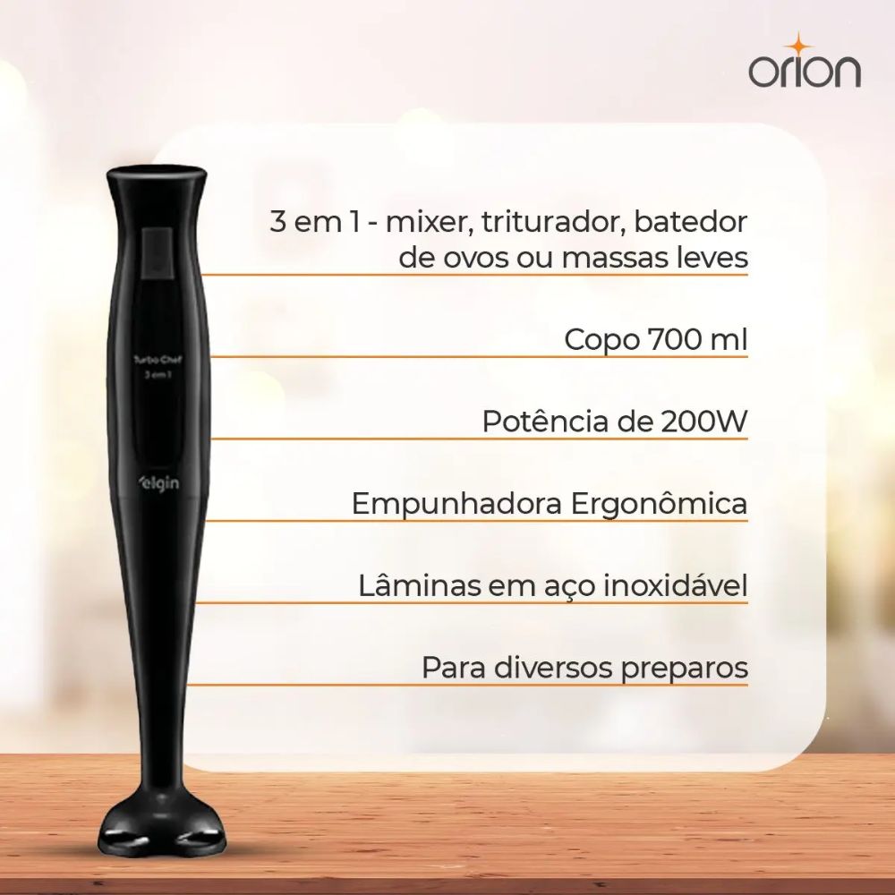Mixer Elgin Mix20 Turbo Chef 3 Em 1 220V Preto