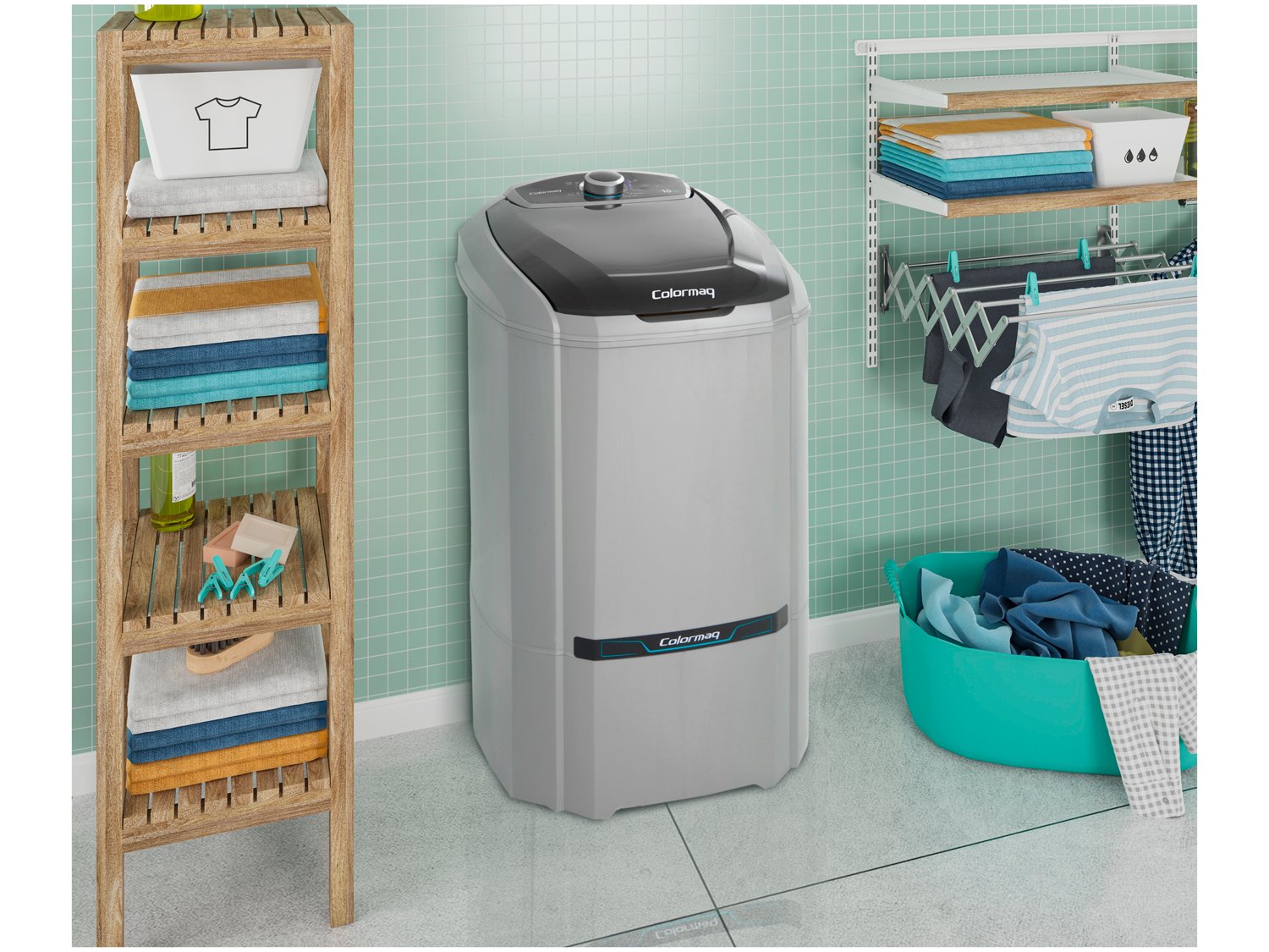 Lavadora Tanquinho Colormaq LCS 10KG Prata 220v