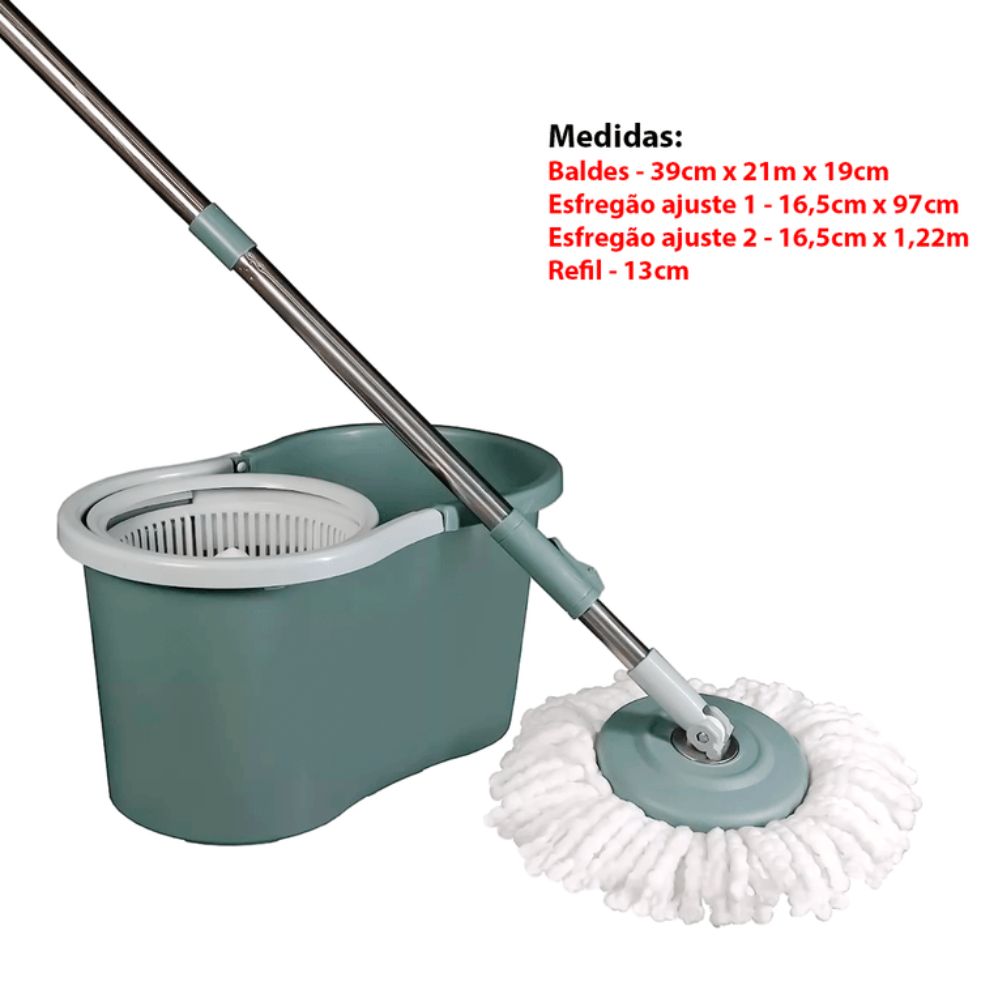 Esfregão Mop Giratório Kian Essencial 8L