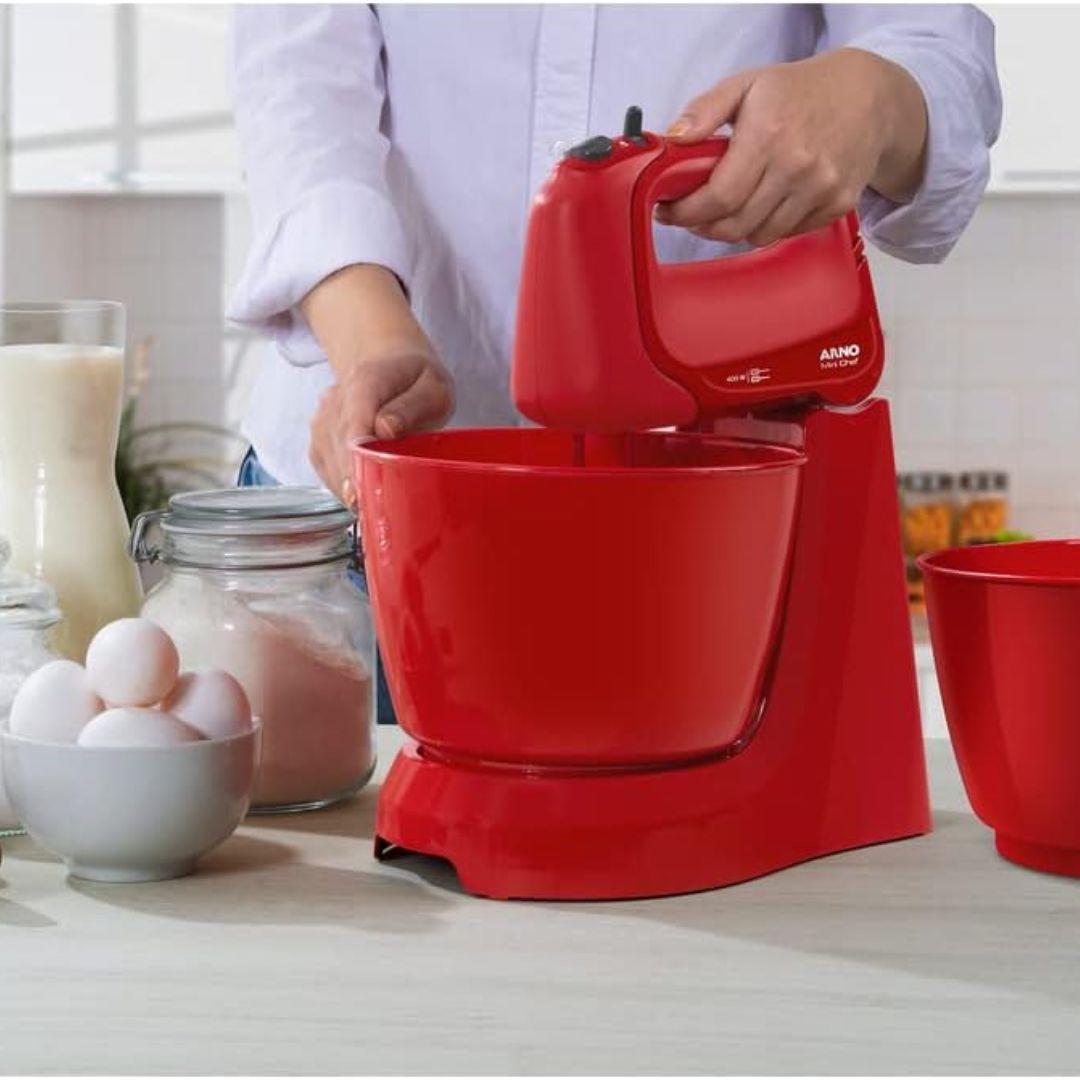 Batedeira Arno Mini Chef 400W HM12 Vermelha
