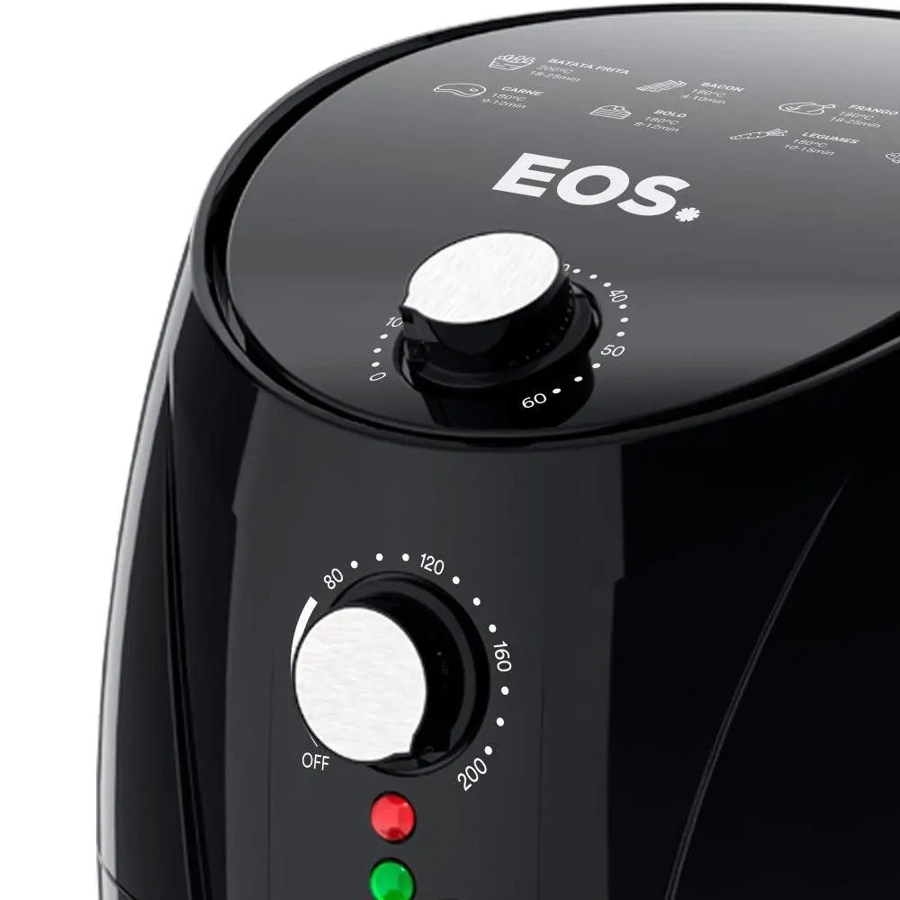 Fritadeira Sem Óleo Air fryer EOS Chef Gourmet 4 Litros Preto EAF40P 220V