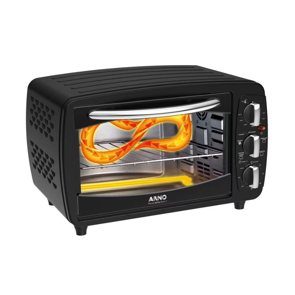 Forno Elétrico Arno Airfry 5 em 1 20L Preto FOR2