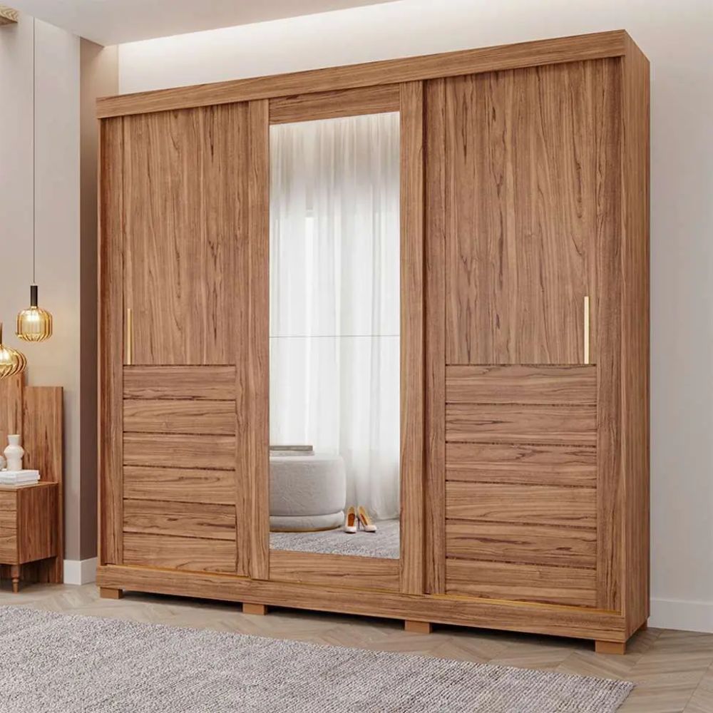 Guarda Roupa Panan Cecília 3 Portas Cinamomo