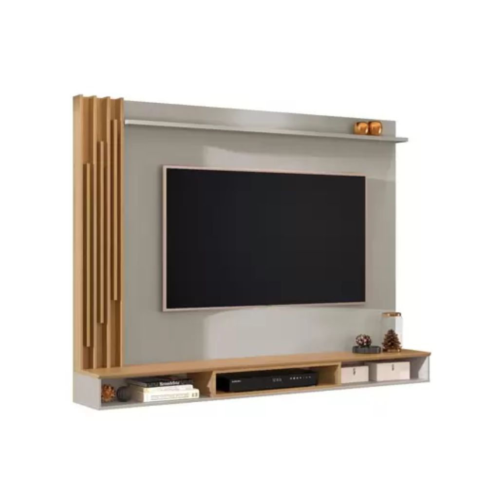 Painel Aston Fendi Freijó Nobre Sala EDN Moveis