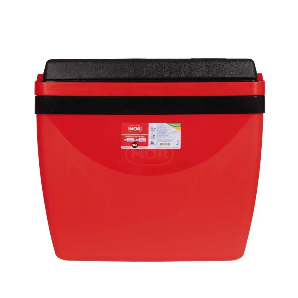 Caixa Térmica Mor 34 Litros Vermelha/Preto