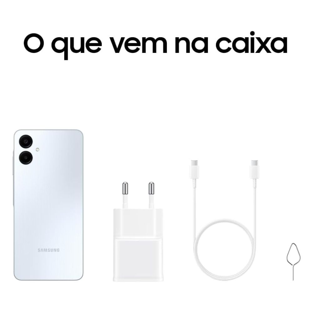 Smartphone Samsung Galaxy A06 128GB Branco 4G