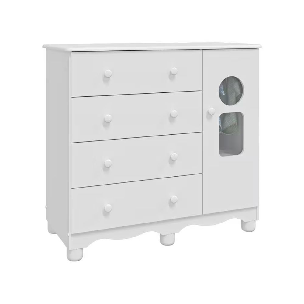 Cômoda Peroba Tedy New Branco Brilho
