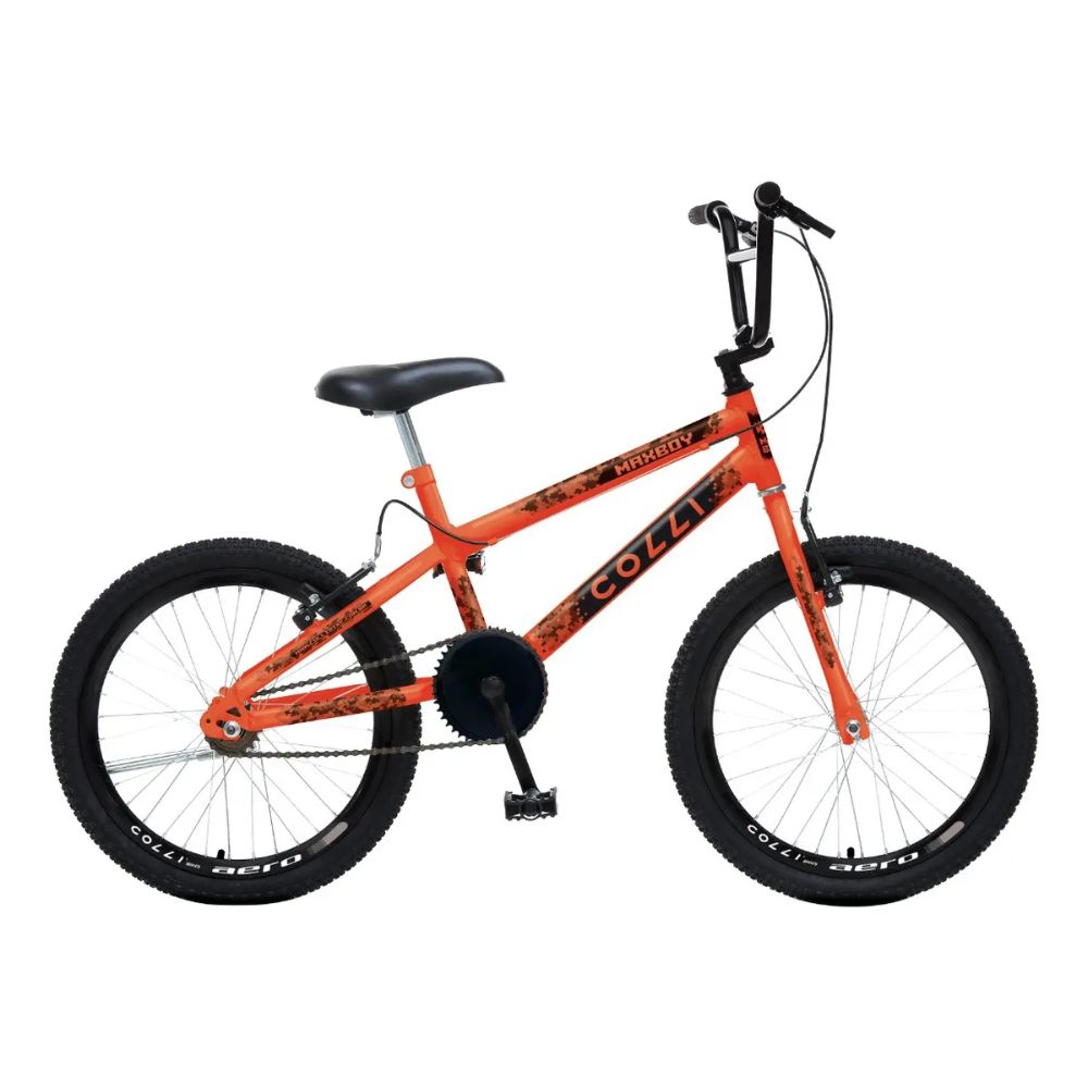 Bicicleta Colli Max Boy Cross Aro 20 Masculina Laranja Neon