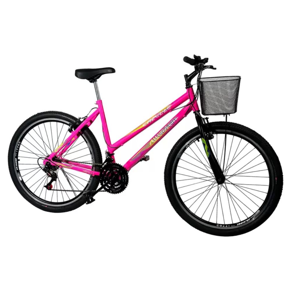 Bicicleta Colli Cazelle Allegra City 18 Marchas Aro 26 Rosa Neon