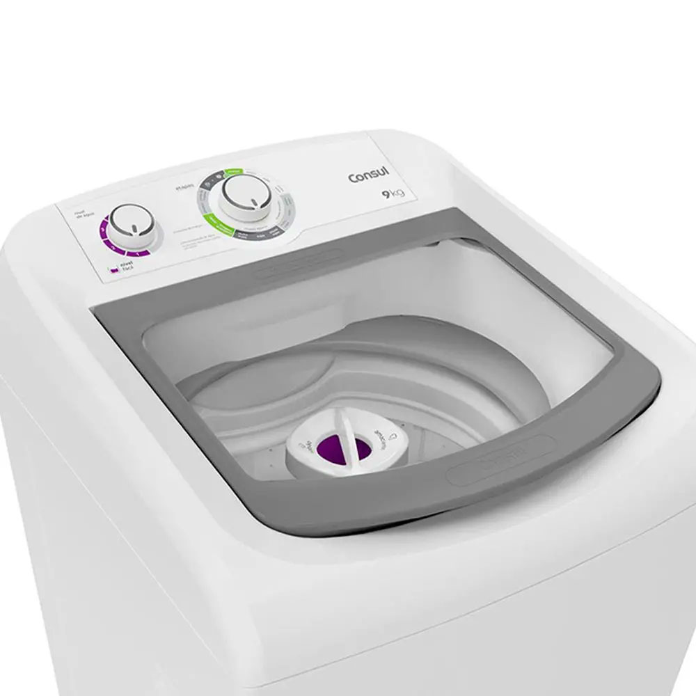 Lavadora Consul CWB09ABBNA 9kg Automática com Ciclo Edredom Branco 220v