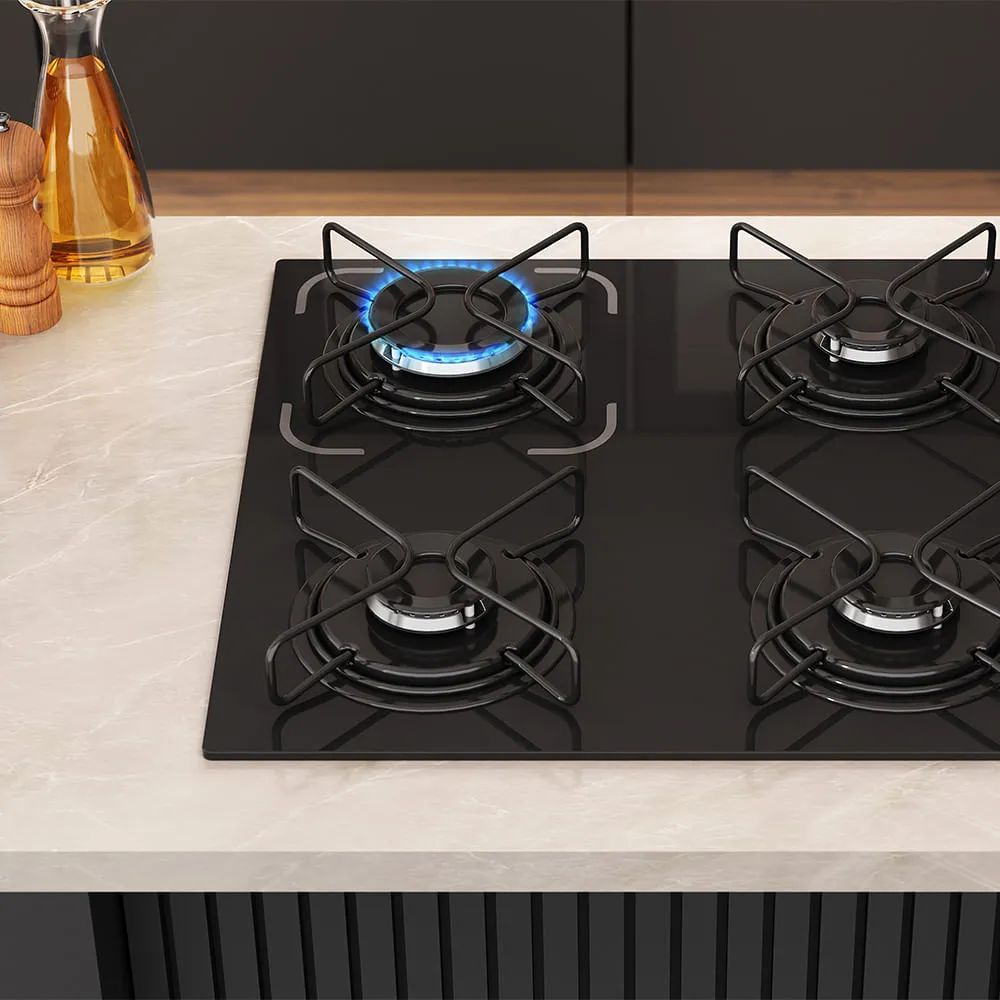 Cooktop Itatiaia Essencial 4 Bocas - Preto