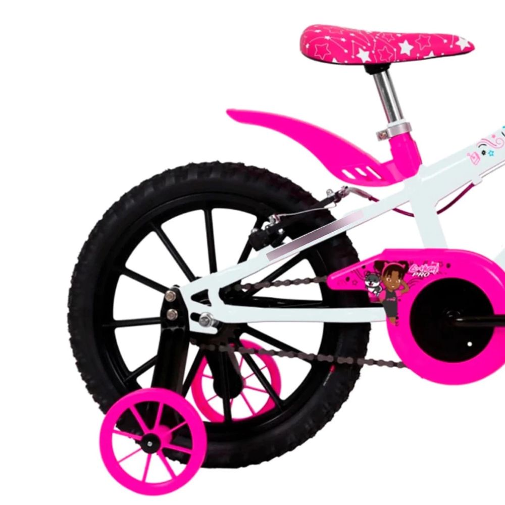 Bicicleta Cairu Aro 16 Mtb Feminino C-high Pro Branco/rosa