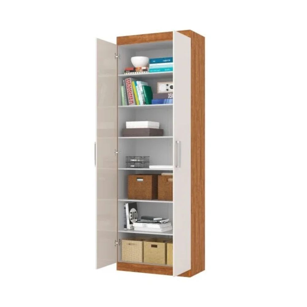 Armário Organizador Delta New Lukaliam Móveis Amêndoa / Off White