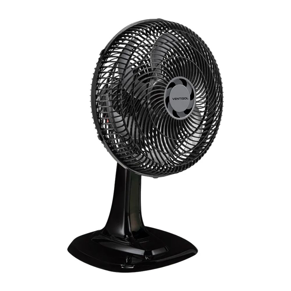Ventilador Ventisol Premium Mesa Turbo 6 Pás 30 Cm Preto