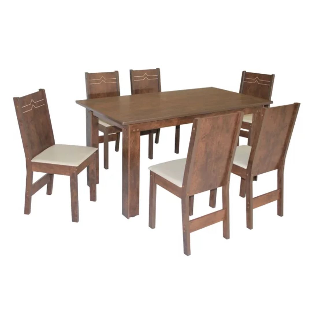 Mesa São Carlos Mariah Com 6 Caderas Elane Cafe Demolicao Tec 16