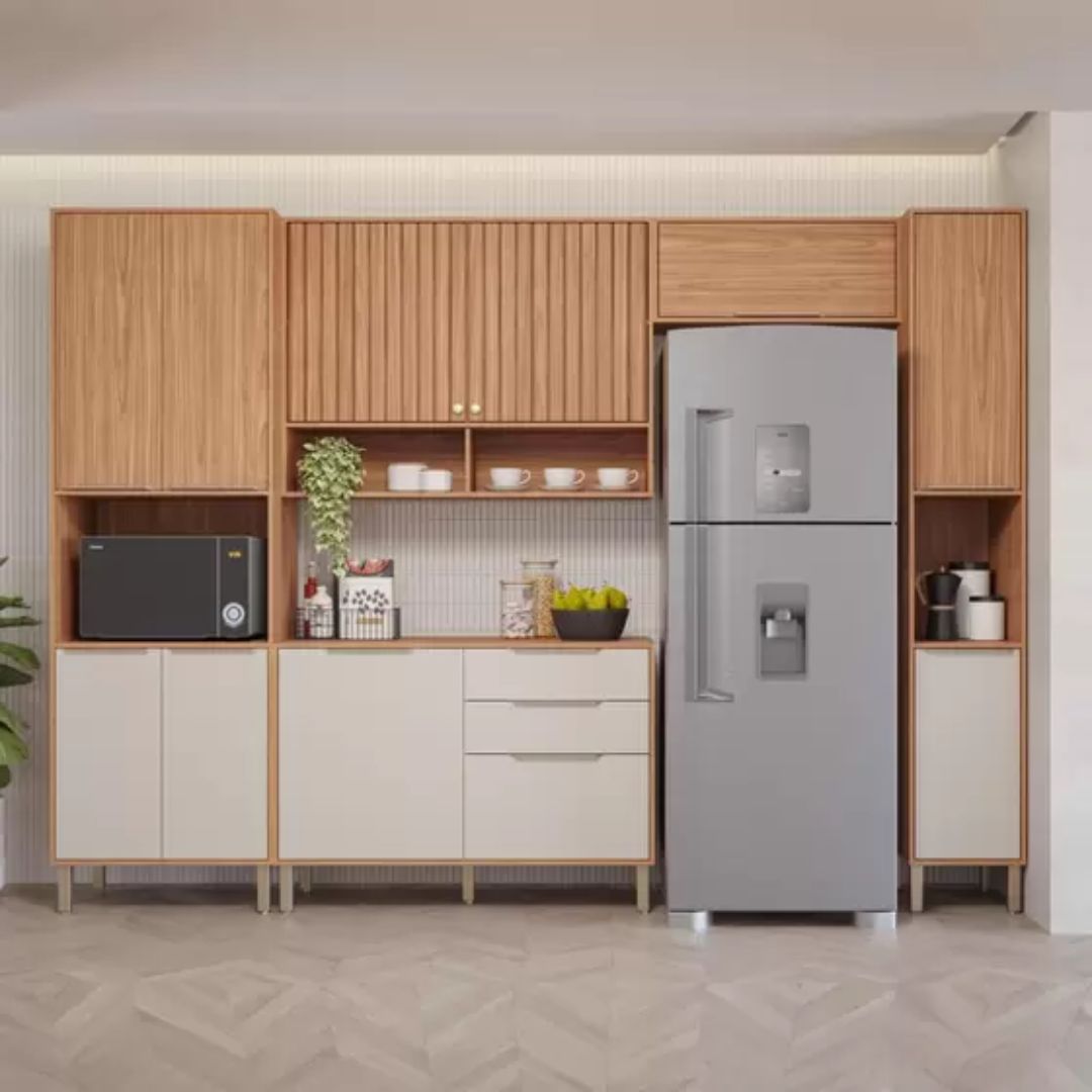 Cozinha Completa Mgm Com Balcão Divina Freijo/off White