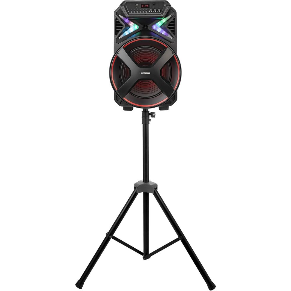 Caixa de Som Amplificada Mondial Connect Lights Plus